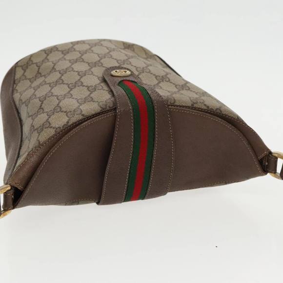 GUCCI GG Supreme Web Sherry Line Shoulder Bag PVC Beige 904 02 081 Auth 96199 - Picture 6 of 16